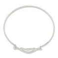 thumbnail image 2 of White Sterling Silver bracelet Bangle 3 mm Heart, 2 of 3