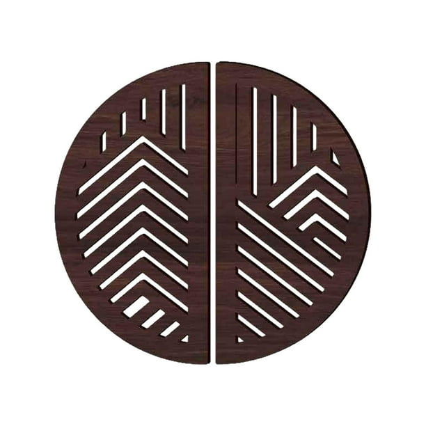 Escultura de madera de tilo hueca para pared, arte creativo, decoración de pared de madera decorativa Grano de madera de nogal