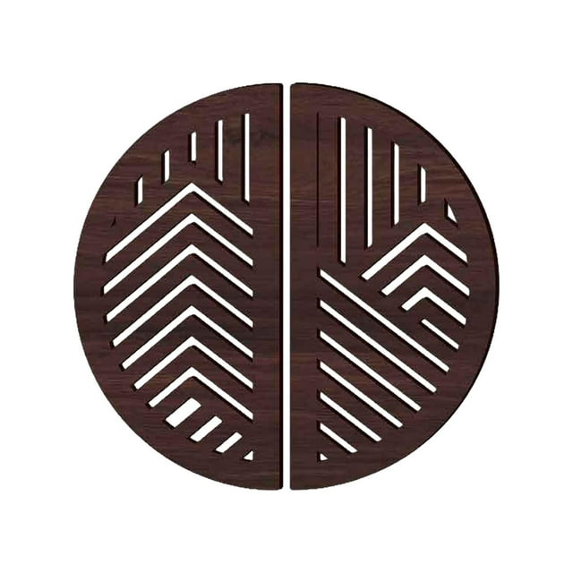 Adornos colgantes de pared de madera 3D creativos, decoración de pared de estilo rústico, adhesivos de pared. Grano de madera de nogal