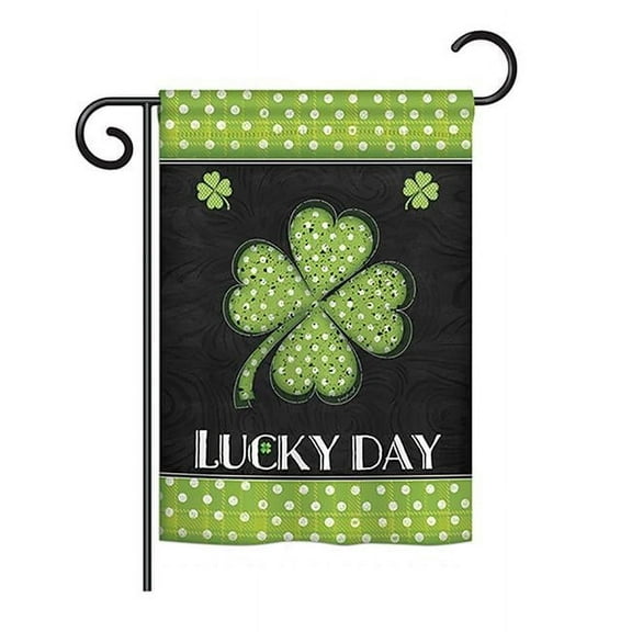 Breeze Decor BD-SA-G-102055-IP-BO-DS02-US Lucky Day Clover Spring - Seasonal St Patrick Impressions Decorative Vertical Garden Flag - 13 x 18.5 in.
