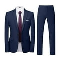 thumbnail image 1 of Mens Suit Slim 2-piece Suit Business Wedding Party Jacket Top Pants, 1 of 3
