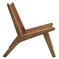 thumbnail image 3 of Modway Saoirse Faux Leather Wood Accent Lounge Chair in Walnut Brown, 3 of 9