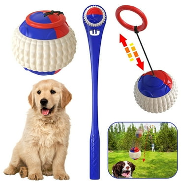 LNKOO Dog Ball Launcher Thrower Toy, Dog Chew Toothbrush Toy for Aggressive Chewers-200 FT Range Multifunctional Puppy Training Playing Throwing Fetch Toy