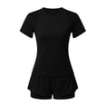 thumbnail image 6 of Two Piece Sets for Womens Summer Solid Color Thin Yoga Sports Outdoor Running Training Quick Drying Fitness Set Athletic Gym Yoga Outfits Summer Casual Outfits, 6 of 6