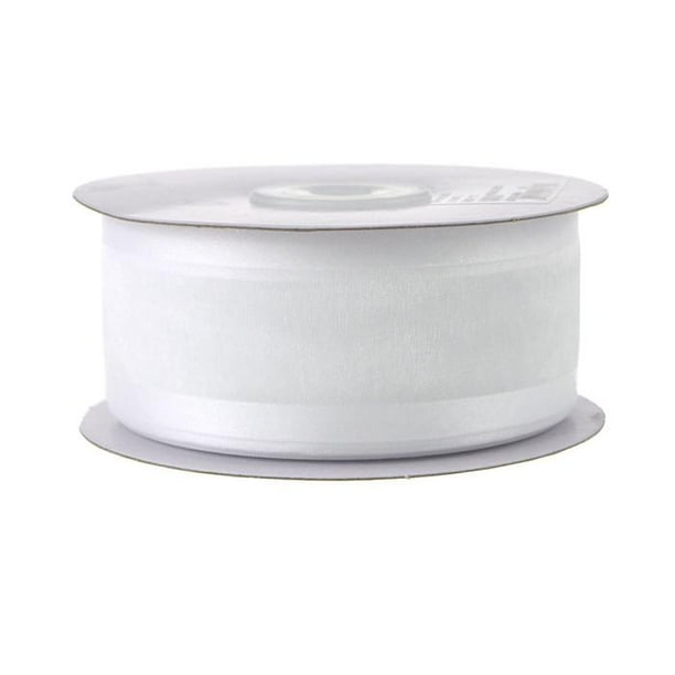 Satin Edge Sheer Organza Ribbon, 1-1/2-Inch, 25-Yard, White - Walmart ...