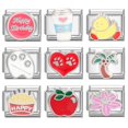 thumbnail image 3 of Y2K Sweet Pink Butterfly Love Heart Cartoon Balloon Italian Charm Links Fit 9mm Bracelet Stainless Steel DIY Making Jewelry, 3 of 5