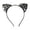 Silver, variant on Bmisegm Leopard Cat Ears Headbands Glitter Flocking Cat Ear Headband for Woman Party Supplies Purple