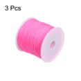 thumbnail image 3 of Nylon Cuerda Bricolaje Fabricación Satén Cuerda Artesanía Alambre con Plástico Carrete 147 Pies, Fluorescente Rosa, 3uds, 3 of 4