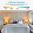 thumbnail image 4 of DEWENWILS 100W Dimmable LED Light Bulbs, Soft White 2700K A19 Light Bulbs 100W Equivalent, 1600LM, 15W, E26 Medium Base, UL Listed 4 Pack, 4 of 6