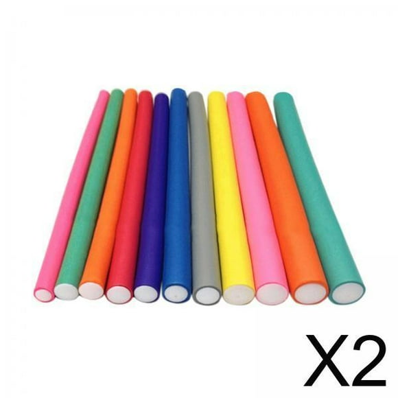 HILABEE 20x Dia. 16mm No Heat Hair Foam Curler Roller Set Flex Rods for Dry/Wet Hair