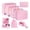 Pink, variant on Travel Storage Bags Set, 8-Pack Packing Organizer Pouches, Waterproof Foldable Luggage Organizers For Clothes Accessories Toiletries(Purple)