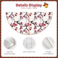 thumbnail image 3 of Rateoe Cherry Blossoms Pattern Christmas Tree Skirt with Ties , Christmas Tree Decorations, Farmhouse Christmas Decor Xmas Holiday Decorations-48", 3 of 6