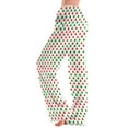 thumbnail image 5 of Riecok Pajama Pants for Women Plus Size Elastic Waist Straight Leg Pajama Bottoms Christmas Print Trendy Casual Lounge Pants Multicolor 4XL, 5 of 7