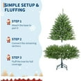 thumbnail image 4 of Senfot 4.5FT Prelit Artificial Christmas Tree with 200 Lights, Foldable Stand, On/Off Foot Pedal, Easy Assembly, Christmas Holiday Decoration for Home, Party, Office, Green, 4 of 7