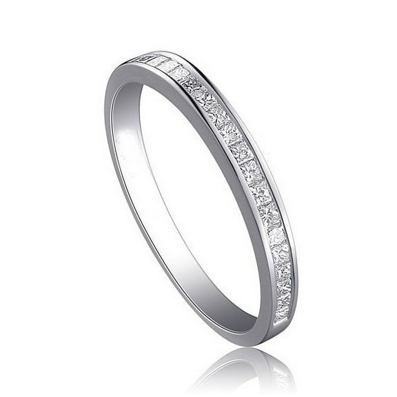 Affordable Half Carat Princess cut diamond wedding band Ring