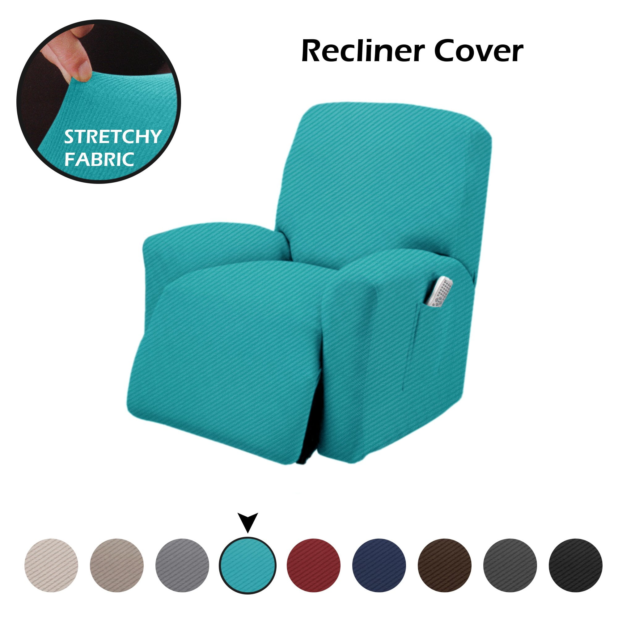 COMFII HOME 1 Piece Stretchy Chair Cover Antislip, 360 Elastic Strap