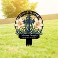 thumbnail image 2 of Custom Flower Memorial Garden Stake – Personalized Metal Grave Marker Sign – In Loving Memory Cemetery Decoration with Name for Nana, Mom, Grandma, Dad (24 inches), 2 of 9
