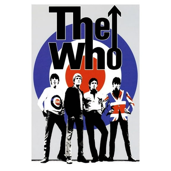 The Who Poster, Bullseye, Legendary Rock Band, Rock Music, Art Print