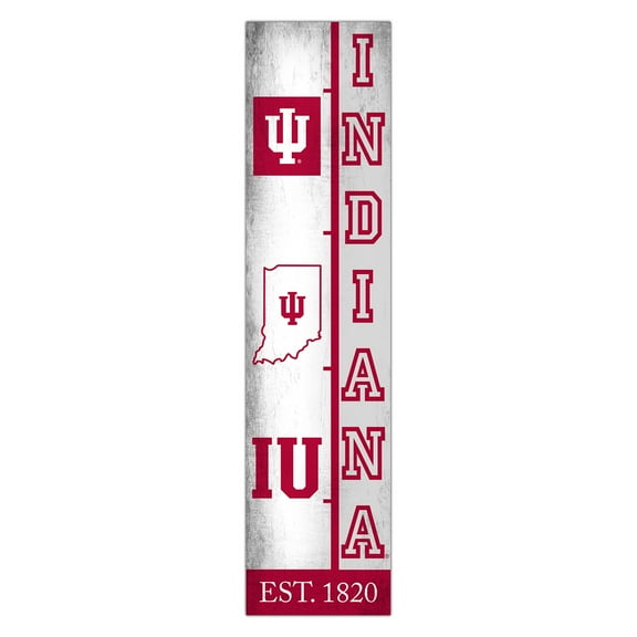 Indiana Hoosiers 6" x 24" Progression Wood Sign