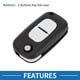 thumbnail image 3 of Carcasa de llave de entrada sin llave de 2 botones Unique Bargains para Renault Clio, 3 of 7