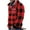 Red, variant on Men Casual Fall And Winter Plaid Hoodie Pocket Long Sleeve Stand Collar Pullover Jacket