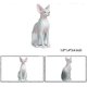 thumbnail image 3 of Figura de gato esfinge de resina, modelo de gato sin pelo, estatua de gato esfinge sin pelo para decoración del hogar, color gris., 3 of 5