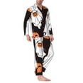 thumbnail image 2 of Fotbe Halloween Ghosts And Pumpkins Pattern Long Sleeve Pajama Set for Men,Sleepwear Set,2-piece Loungewear Set,Soft PJs Comfy Nightwear with Pockets-Medium, 2 of 7