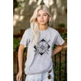 thumbnail image 3 of Compass Diamond Symbolic Spiritual Plus Size Crewneck Graphic Tee Shirt Brisco Brands 3X, 3 of 5