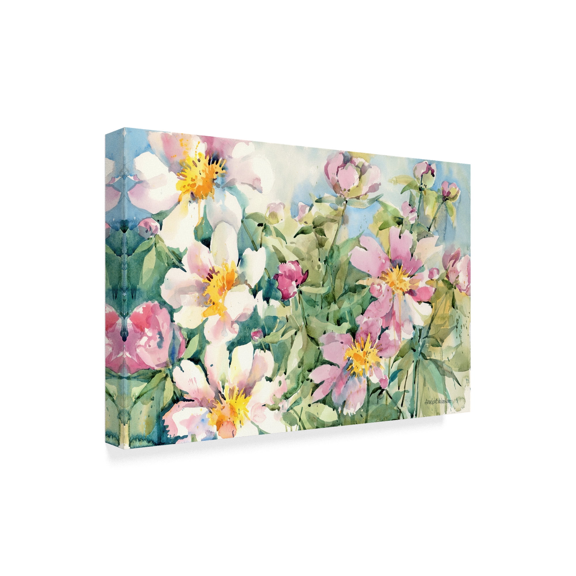 Trademark Fine Art 'Palette Of Peonies' Canvas Art by Annelein Beukenkamp