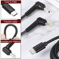 thumbnail image 3 of 4.9FT USB C to DC PD Power Fast Charging Cable, 2.5mmx0.7mm 65W/20V DC Power Cable, Type C Input 3.25A Adapter Jack Converter for Router, Camera, TV Box, Desk Lamp(Black), 3 of 6