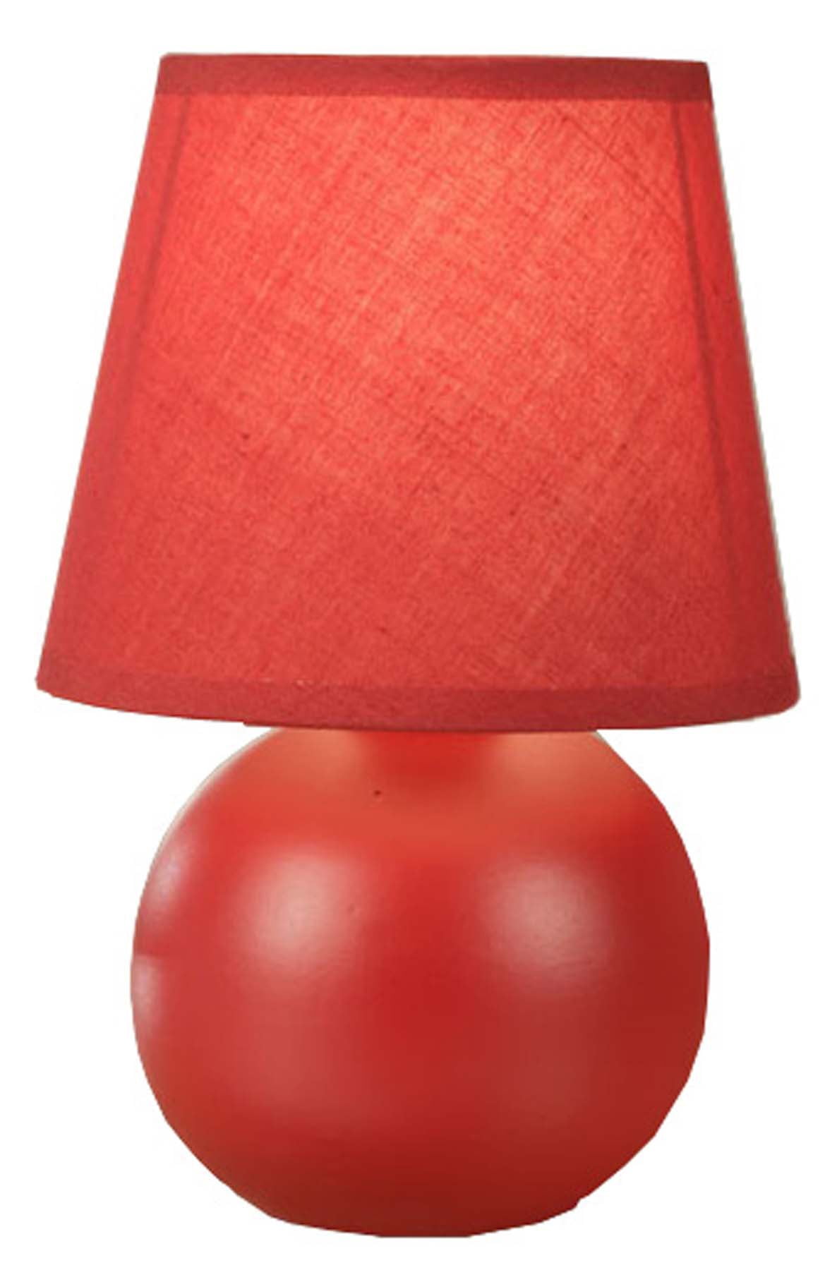 Normande Lighting He31152Rd Red Accent Table Lamp With Bulb Walmart