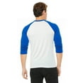 thumbnail image 3 of Men's 3/4 Sleeve Crew Neck Baseball Shirt, Casual Dynamic Cotton Raglan T Shirts, Royal Blue/White M, 1 Pack, 3 of 7