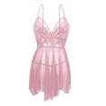 thumbnail image 6 of Puntoco Women Lingerie Lace Babydoll Mesh Nightgown Chemise Boudoir Nighty Sleepwear, 6 of 6
