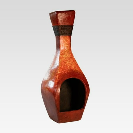 REZ Furniture Bottle Clay Wood Burning Chiminea