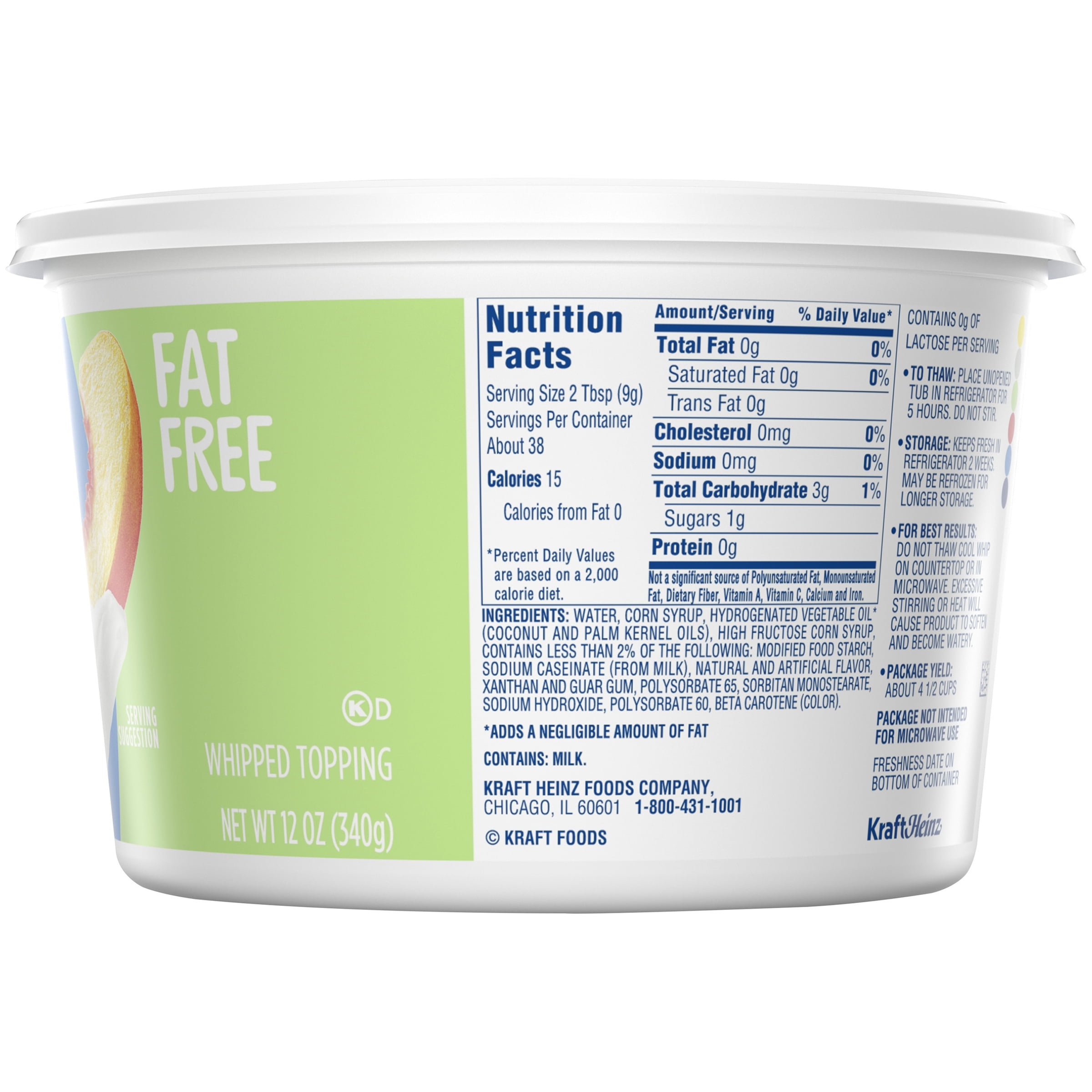 30 Fat Free Cool Whip Nutrition Label - Labels Design Ideas 2020