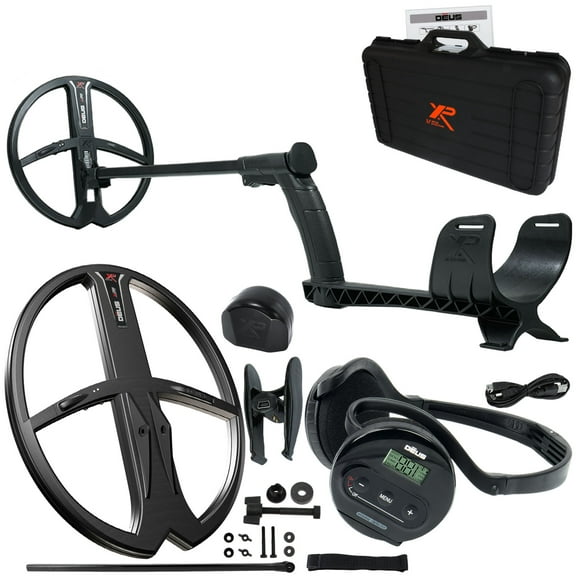 XP Deus Metal Detector Gold and Relic, Hard Case, Backphones and 2 Search Coils