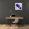 thumbnail image 3 of Sasha 15x15 White Modern Wood Framed Museum Art Print Titled - Coquelicots Bleues II, 3 of 4