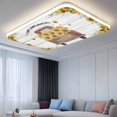 thumbnail image 2 of Fluorescent Light Covers 4 Pack 4x2 ft Sunflower Truck Flag Ceiling Light Covers Floral Leaf Wood Grain Light Filters for Classroom, Office & Home, Drop Ceiling Light Covers, 2 of 8