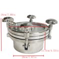 thumbnail image 3 of Sanitary Pressure Round Tank Access Manhole Cover Door Manway 304 Stainless Steel with Sight Glass, 3 of 5