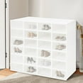 24 Pack Shoe Storage Box Stackable Shoe Organizer for Closet Sneaker ...