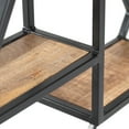 thumbnail image 3 of Madeleine Home Rectangle Mango Wood Floating Shelf, 26" L x 6" W x 23" H, Black, 3 of 12