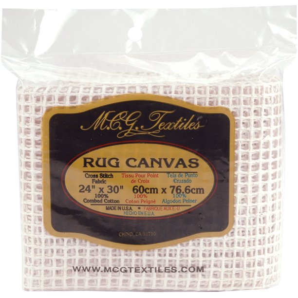 Rug Canvas 24"X30" 3.75 MeshWhite, Pk 2, M C G Textiles