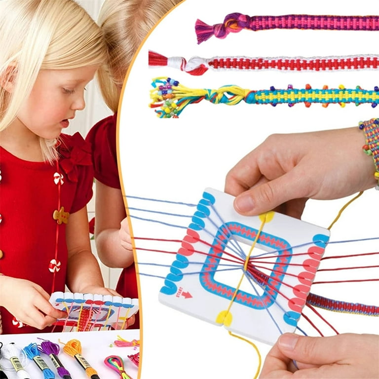 PREBOX Girls Crafts Friendship Bracelet String Making Kit - Birthday  Christmas Gift for Kids Age 7 8 9 10 11 12+ Year Old, DIY Bracelet Jewelry  Maker