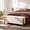 Beige, variant on Vknow Furniture Chenille Storage Bench with Solid Wood Legs and Removable Lid for Bedroom Entryway and Living Room,Charcoal