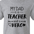 thumbnail image 4 of Inktastic My Dad is a Teacher and a Hero Youth T-Shirt, 4 of 5