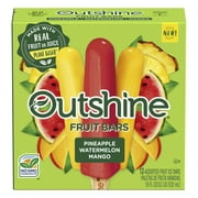 Outshine Pineapple, Watermelon, and Mango Frozen Fruit Pops, Variety Pack, 12 Count