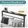 thumbnail image 4 of Einfach Queen Size Bed Frame with Shelves Headboard, Black, 4 of 7