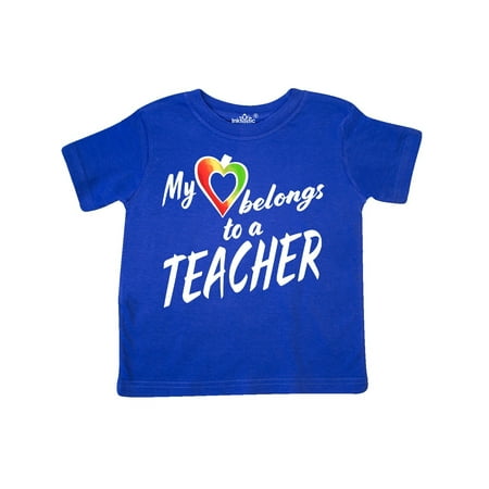 

Inktastic My Heart Belongs to a Teacher Gift Toddler Boy or Toddler Girl T-Shirt