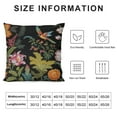 thumbnail image 6 of Nawypu Decorative Throw Lumbar Pillow Cover Vintage Elegant Butterfly Hibiscus Floral Old Black Fern Pattern Begonia Bird Flowers Exotic Calla Cozy Rectangle Pillowcase for Couch Bed 2pcs, 6 of 6