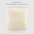 thumbnail image 2 of Comfort Canopy Cozy Chunky Knit Decor Throw Pillow Cover, 20" x 20", 2 of 8
